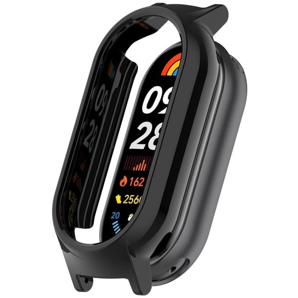 Kellon kotelo Xiaomi Mi Band 9 Ceramic Edition / 8 NFC / 8 Hollow-Out 12mm Lug Bump Resistant Protective Frame - Musta