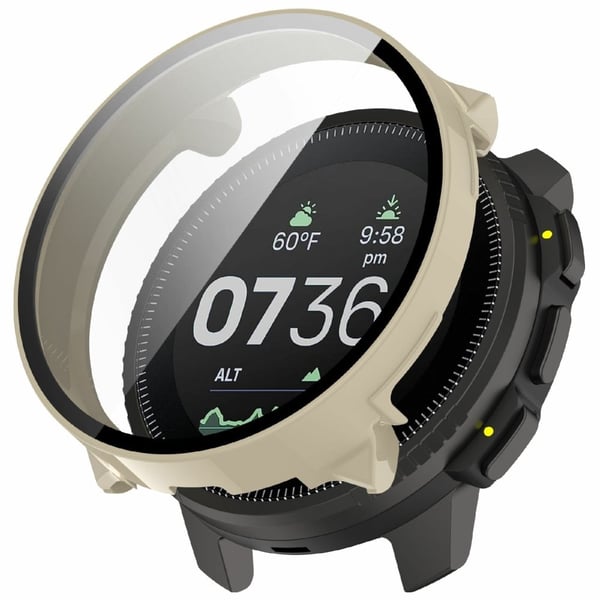 Suunto Vertical Watch Case integroitu suojaava kolhunkestävä suojakuori karkaistulla lasisella näytönsuojalla - Norsunluunvalkoinen