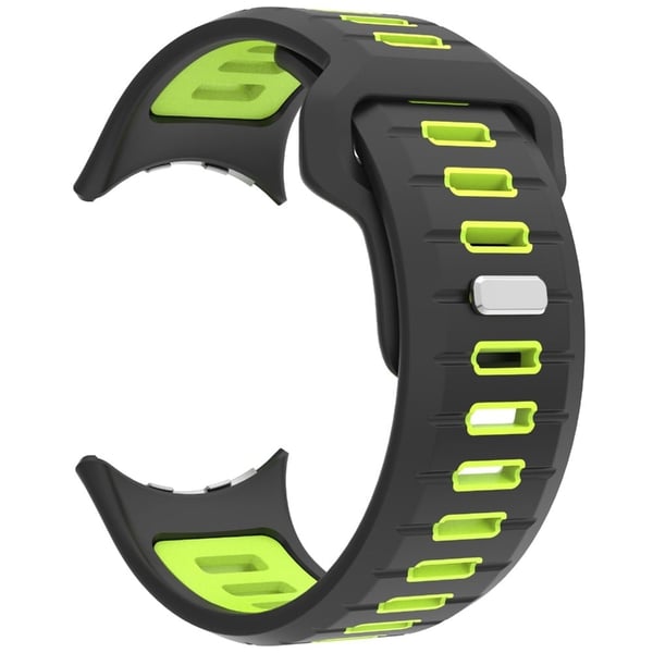 Google Pixel Watch 3 45mm Replacement Watch Band Dual Color Silicone Strap - Charcoal+Black