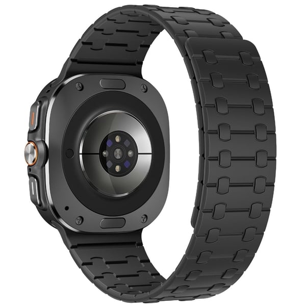 Samsung Galaxy Watch Ultra 47 mm urrem med sterk magnetisk silikon i to farger - Svart