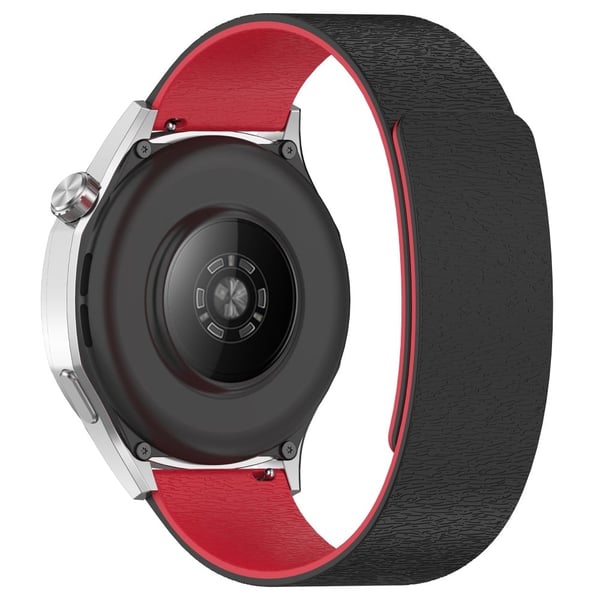 20mm Watch Band Samsung Galaxy Watch7 Cloud Wood Grain Silicone Magnetic Strap - Starlight