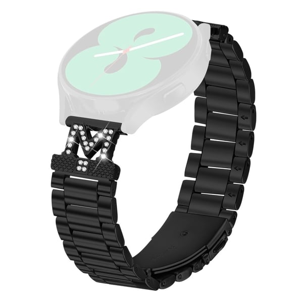 Misfit Vapor Strap M-Type Rhinestones Decor Rustfritt stål med 3 perler - Svart Misfit Vapor Strap M-Type Rhinestones Decor Rustfritt stål med 3 perler - Svart