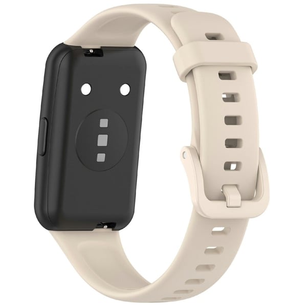 Huawei Band 7 Silicone Watch Band Solid Color Replacement Strap - Beige