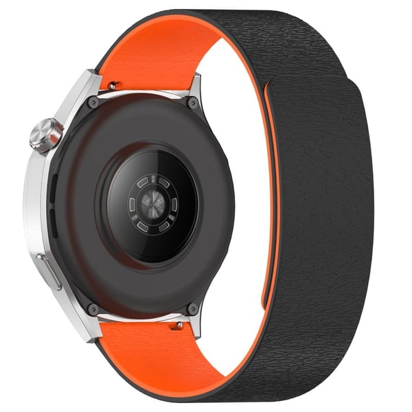 22mm Watch Band Huawei Watch GT 5 46mm Magnetic Silicone Strap - Starlight / Orange