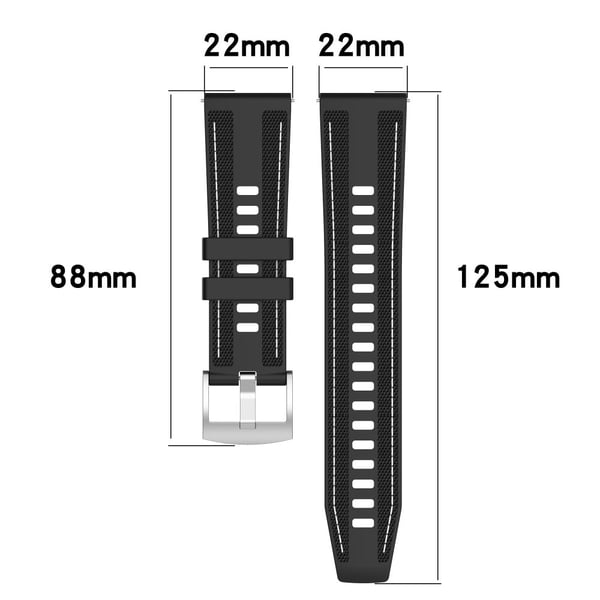 Huawei Watch GT 5 46mm Replacement Strap 22mm Nylon Silicone Hybrid Watchband - Blå