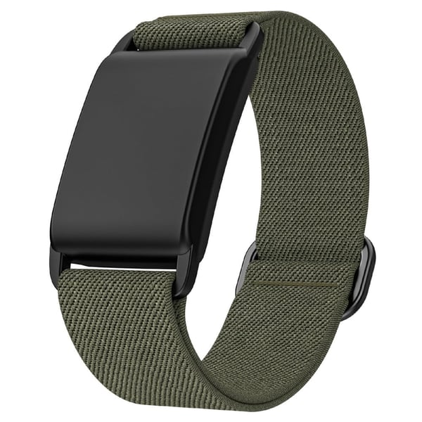 WHOOP 4.0 Fitness Tracker Elastinen polyesteristä valmistettu yksiosainen rannehihna säätösoljella - Armeijan Vihreä