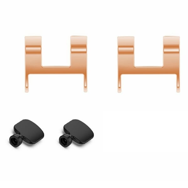 1 par Garmin Lily Watch Band Connector 18 mm udskiftningsremadaptere med værktøj - Rødguld