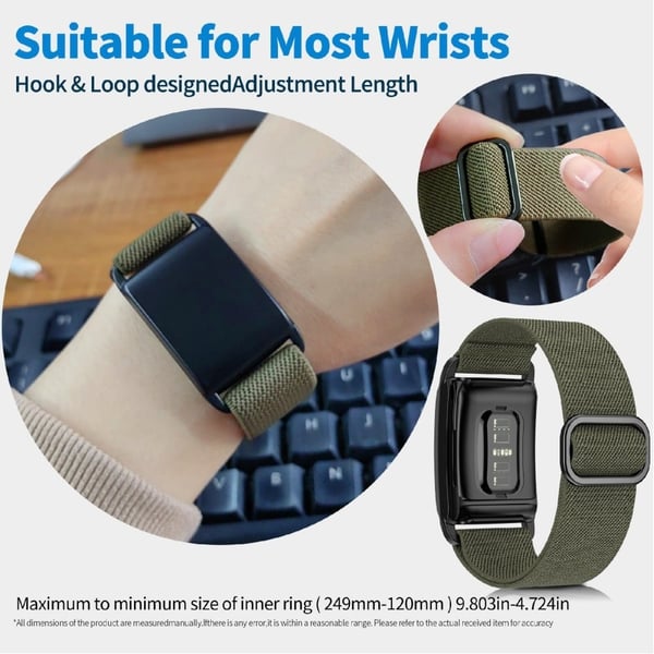 WHOOP 4.0 Fitness Tracker Elastic Polyester One-Piece Wrist Strap with Adjustment Buckle - Dark Blue