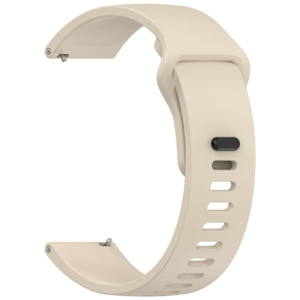 22mm silikoninen kellonauha Samsung Huawei Garmin Xiaomi Universal rannehihna - Norsunluunvalkoinen