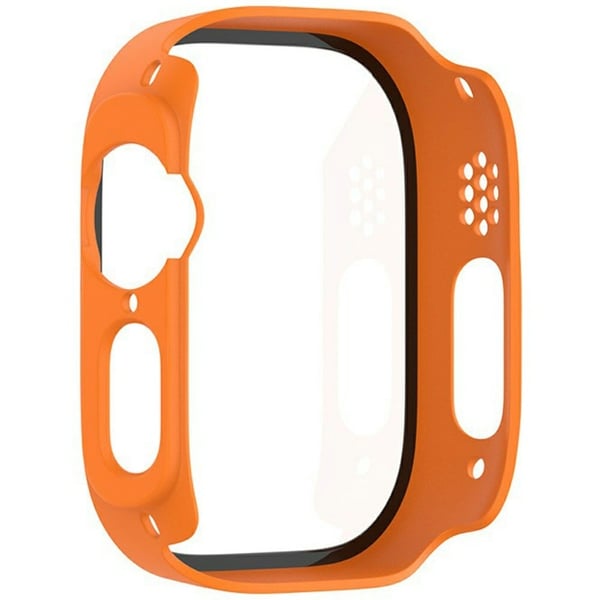 Apple Watch Ultra 49mm Protective Case Hard Bump Resistant Watch Deksel with Tempered Glass Film - Silver