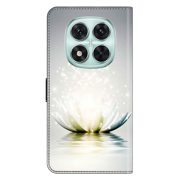 Xiaomi Redmi Note 14 Pro 5G Etui 3D-mønster Vegansk lær lommebok telefondeksel med stativ - Lotus