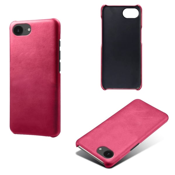 16e Case Calf Texture Vegansk Læder Hard PC Protective Phone Cover - Rose