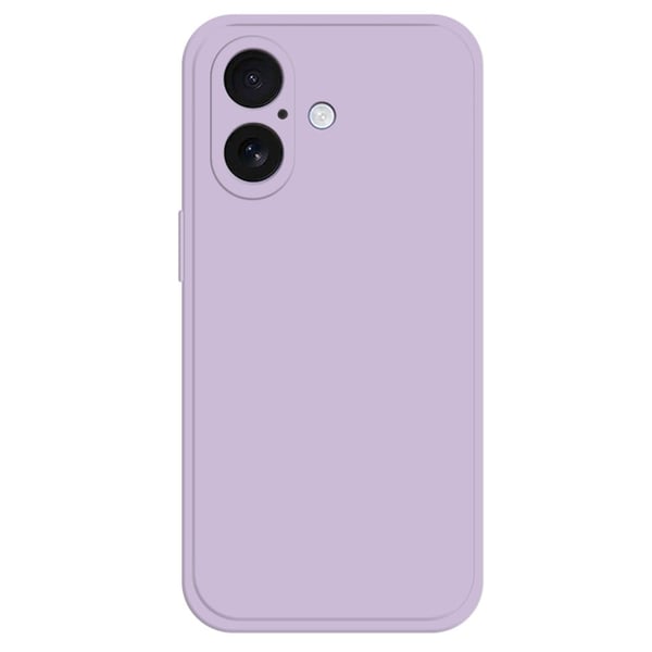 iPhone 16 Plus fleksibelt etui med rett kantbeskyttelse Telefondeksel - Lilla