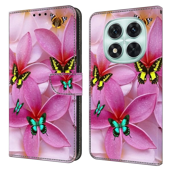 Xiaomi Redmi Note 14 Pro 5G plånboksfodral mönster utskrift stativ läder flip telefonskydd - Rosa Blommig Fjäril Xiaomi Redmi Note 14 Pro 5G plånboksfodral mönster utskrift stativ läder flip telefonskydd - Rosa Blommig Fjäril