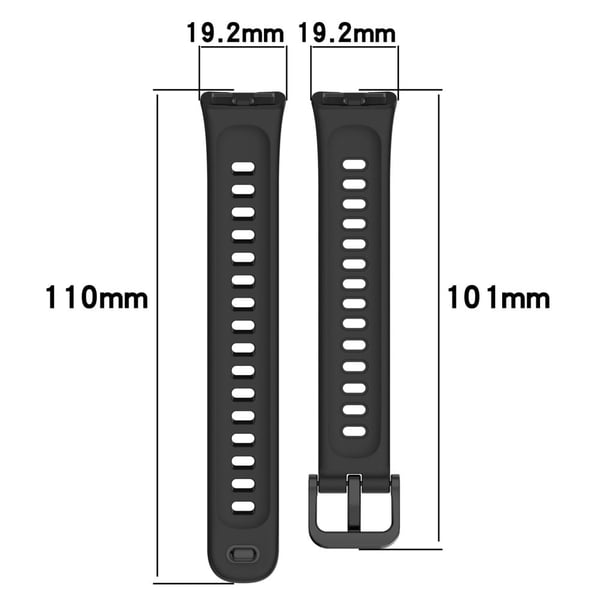 Huawei Band 10 Erstatningsklokkearmbånd Mykt, blankt silikonarmbånd - Grå