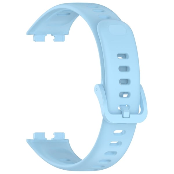 Huawei Band 10 korvaava kellon hihna pehmeä silikoni kiiltävä ranneke - Vaaleansininen