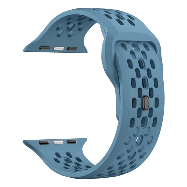 Armbånd Apple Watch Series 41mm - 40mm - 38mm Hulldesign Silikonarmbånd - Blå