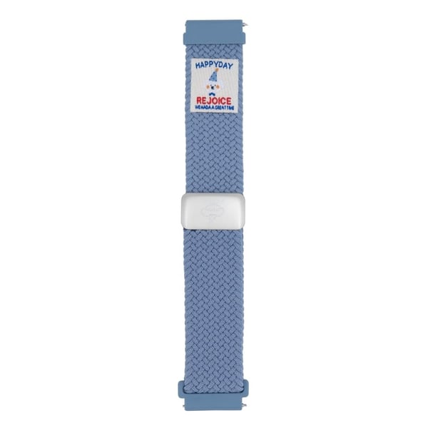 22 mm universalklokkearmbånd med valpemønster og magnetisk spenne Flettet nylonarmbånd - Babyblå 22 mm universalklokkearmbånd med valpemønster og magnetisk spenne Flettet nylonarmbånd - Babyblå