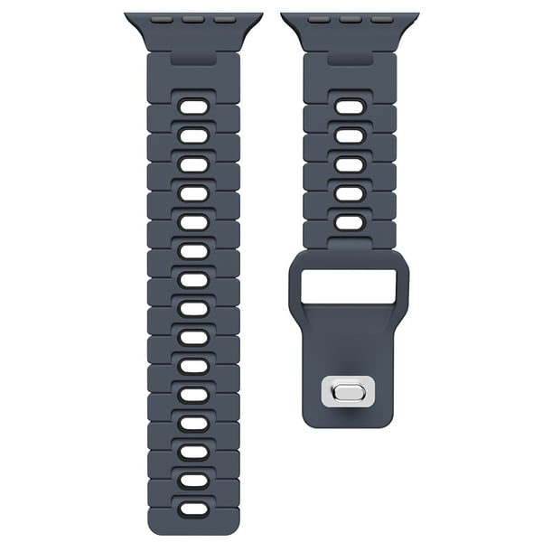 Armbånd Apple Watch Series 41mm - 40mm - 38mm Dual Color Silikonarmbånd - Midnattsblå + Svart