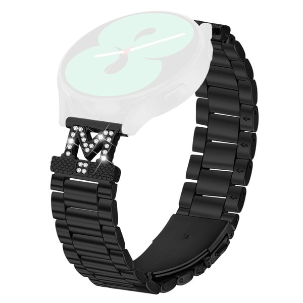 Verizon GizmoWatch 2 Klokkerem Rhinestones Decor 3-Bead rustfritt stålbånd - Svart