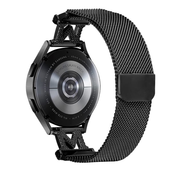 M-Type Milanese-armbånd Huawei Watch GT 2 42 mm metallrem i rustfritt stål - Svart