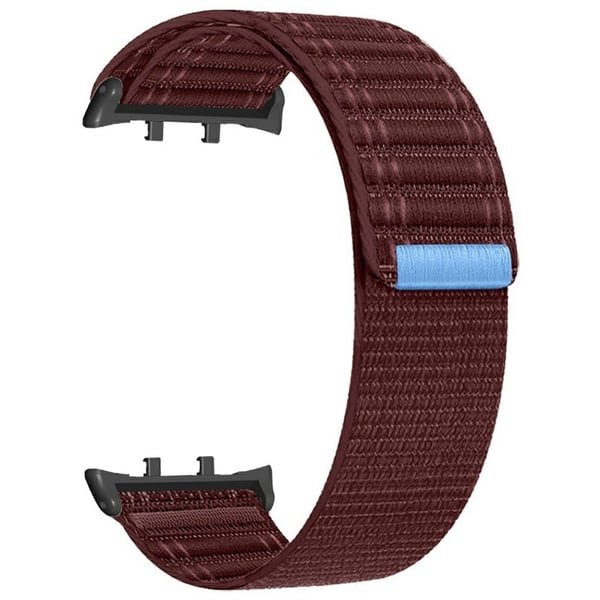 Honor Watch 5 -nauhat Nylon Loop Wave Design -kellohihna metalliliittimellä - Viininpunainen