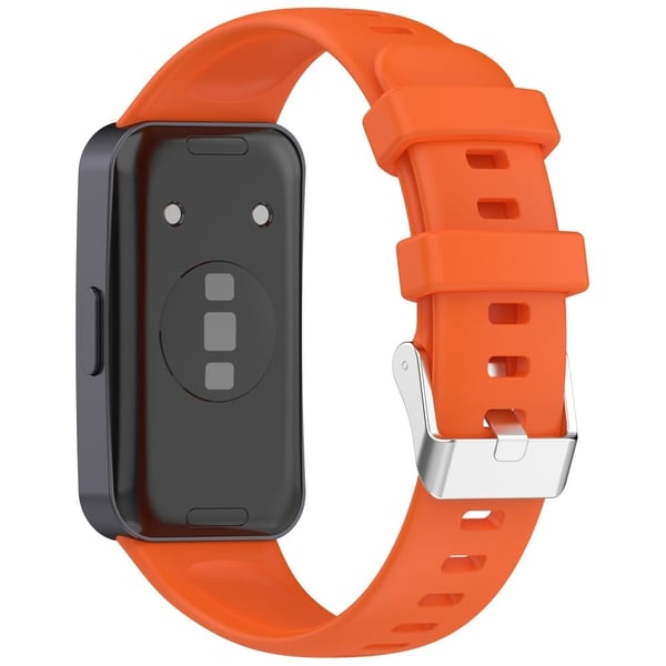 Silikoni Watch Band Huawei Band 10 NFC / 10 / 9 NFC / 9 / 8 NFC / 8 Korkealaatuinen rannekkeen korvaava hihna - Oranssi