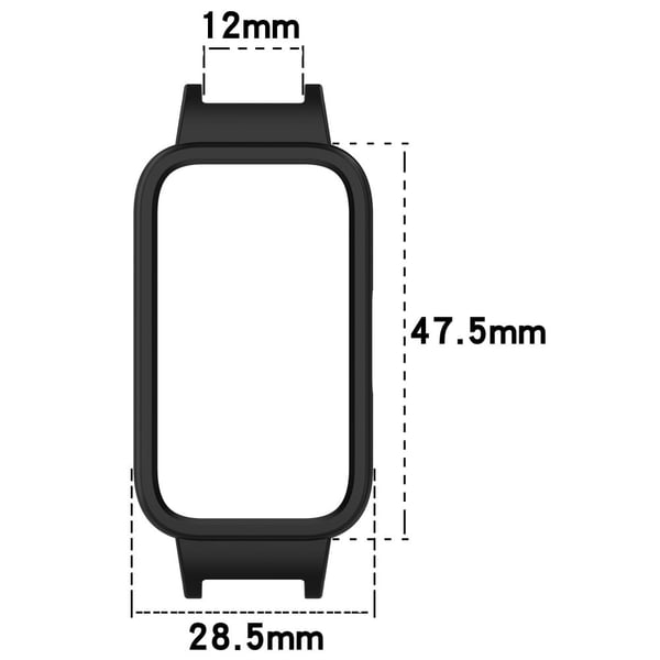 12MM Smartklokkeveske Huawei Band 10 NFC / 10 / 9 NFC / 9 / 8 NFC / 8 Lett, støtbestandig beskyttelsesramme - Elfenbenshvit
