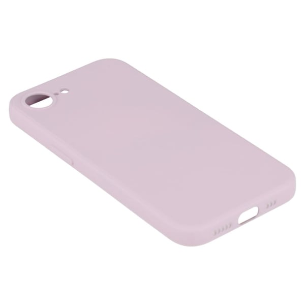 iPhone 16e-etui Fleksibel bakside Mykt, ripefritt telefondeksel med fiberforing - Lilla