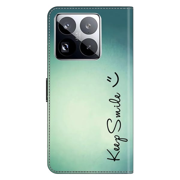 Xiaomi 15 Pro Etui Vegansk lær lommebok telefondeksel med stativ - Hold Smilet
