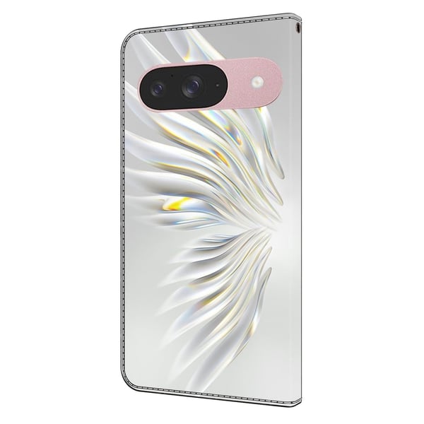 Google Pixel 9 / 9 Pro lommebokveske med mønsterutskrift stativ lær flip-telefondeksel - Krystallvinger