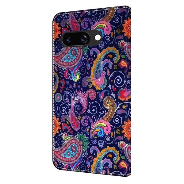Google Pixel 9a Etui med pung Mønster print Stand Leather Flip Phone Cover - Etnisk Vinranke
