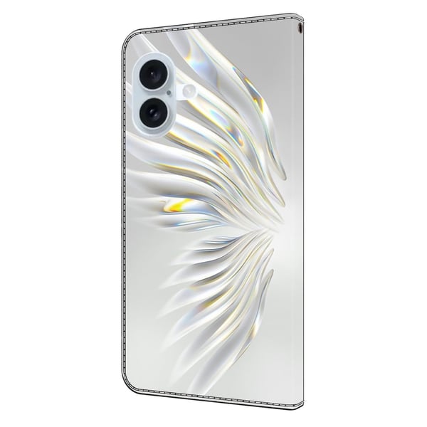 iPhone 16 Plus Etui med pung Mønster print Stand Leather Flip Phone Cover - Krystalvinger