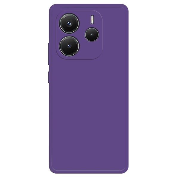 Xiaomi Redmi Note 14 5G Fleksibelt etui Rett kantbeskyttelse Telefondeksel - Mørkelilla