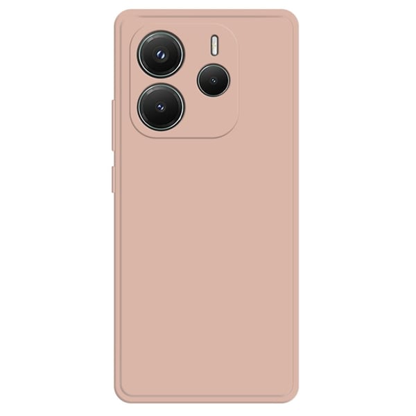 Xiaomi Redmi Note 14 5G Fleksibelt etui Rett kantbeskyttelse Telefondeksel - Rosa