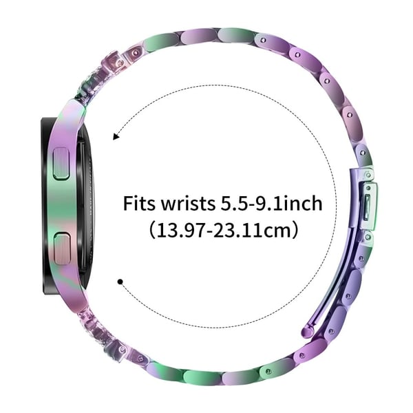 Rustfritt stålrem GarminMove 3 / Vivomove 3 klokkerem Kroneformet rhinestone dekor - Fargerik