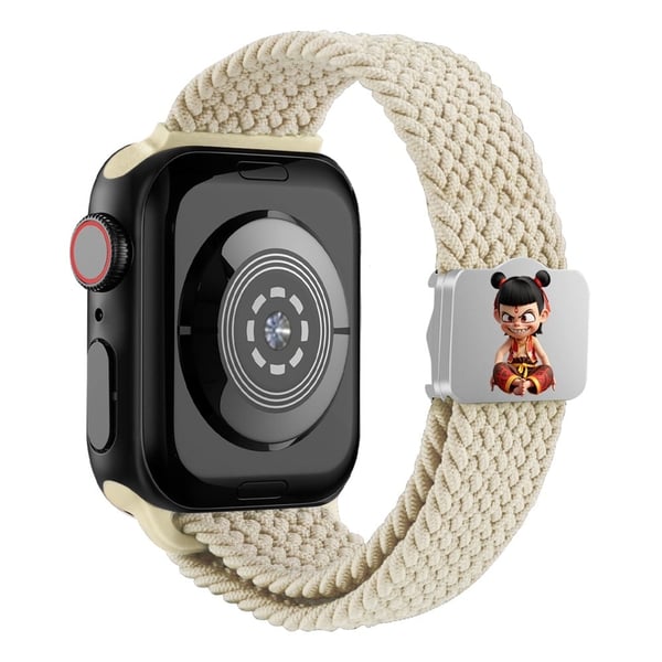 Klokkerem Apple Watch Series 41mm - 40mm - 38mm Ne Zha UV-trykt nylonarmbånd - Stjernelys / Stjernelys