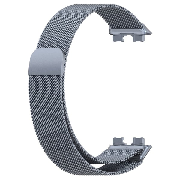 Huawei Band 10 Magneettinen Milanese Metal Watch Strap ruostumattomasta teräksestä valmistettu korvaava ranneke - Harmaa
