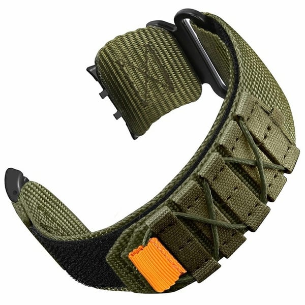 Honor Watch 5 Nylon Watch Band Magic Tape Military Style Justerbar rem - Militærgrøn