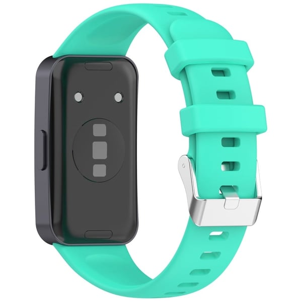 Silikone Watch Band Huawei Band 10 NFC / 10 / 9 NFC / 9 / 8 NFC / 8 Højkvalitets armbånd udskiftningsrem - Blågrøn