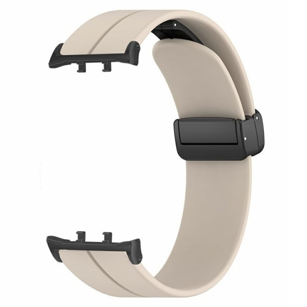 Honor Watch 5 Armbånd Silikonklokkerem med magnetisk sammenleggbar lås - Elfenbenshvit