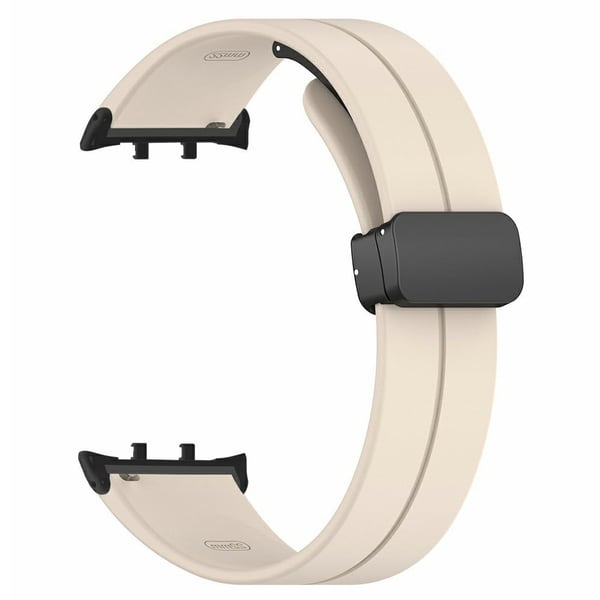 Honor Watch 5 Armbånd Silikonklokkerem med magnetisk sammenleggbar lås - Elfenbenshvit