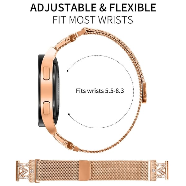 M-Type Milanese-armbånd Huami Amazfit Bip 3 / Bip 3 Pro metallrem i rustfritt stål - Rose Gull