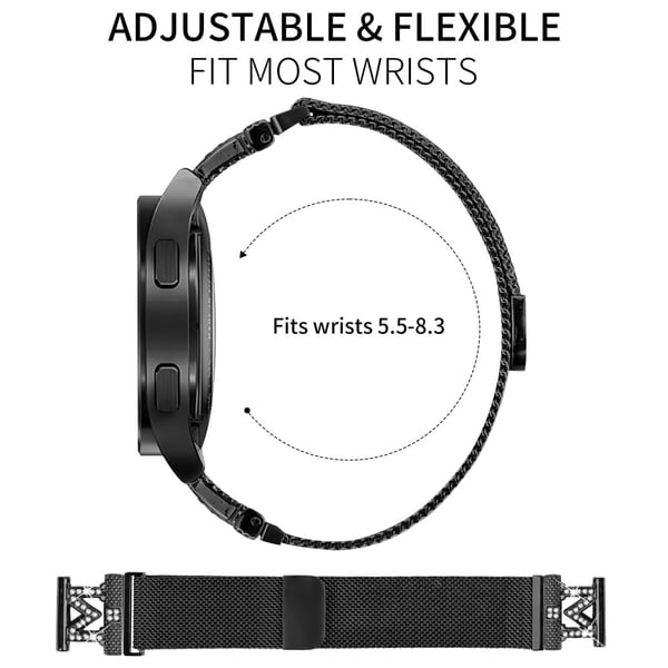 M-Type Milanese Bands Huami Amazfit GTS metallrem i rustfritt stål - Svart