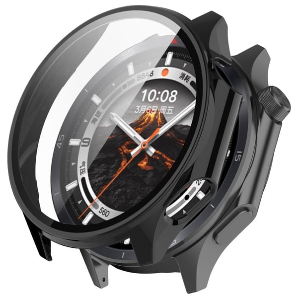 Oppo Watch X2 / OnePlus Watch 3 Hardt støtbestandig klokkeveske med skjermfilm i herdet glass - Svart