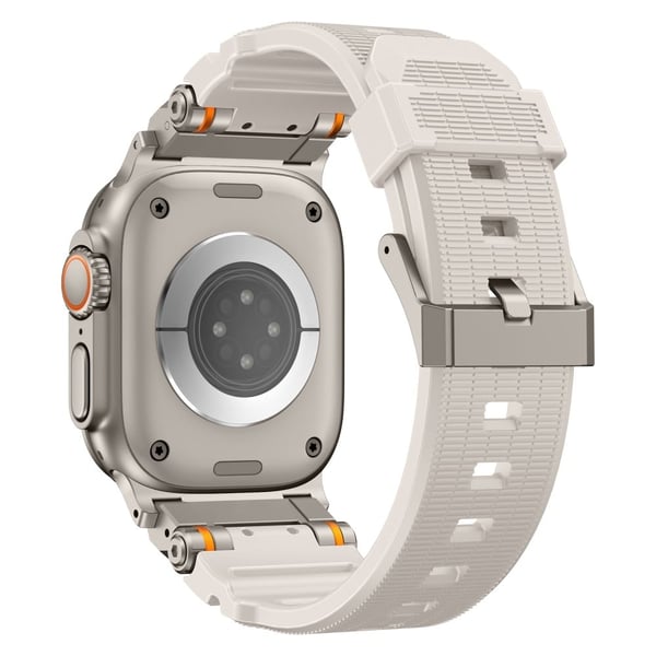 Apple Watch Series 49mm - 45mm - 44mm - 42mm Fleksibelt justerbart armbånd - Titan + Stjernelys