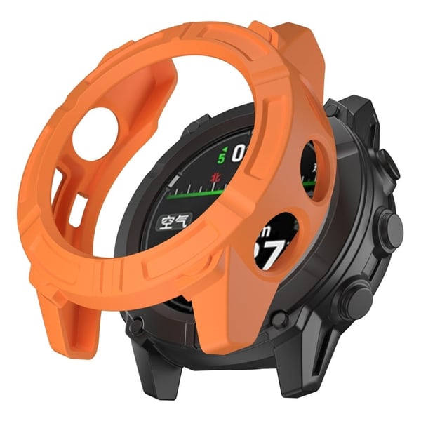 Garmin Descent G2 Anti Scratch Protective Case Rugged Armor Flexible Shell Watch Deksel - Oransje