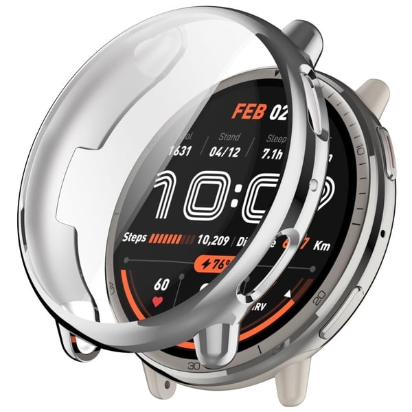 Huami Amazfit Active 2 (A2437) Klokkeveske med full dekning Fleksibelt, fleksibelt galvaniseringsdeksel - Sølv