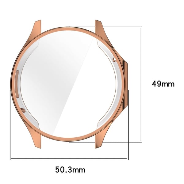 Oppo Watch X2 / OnePlus Watch 3 Galvanisering av fleksibelt beskyttelsesdeksel Klokkeveske med skjermfilm - Svart