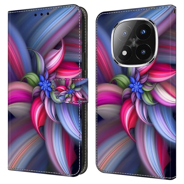 Xiaomi Redmi Note 14 Pro+ 5G Fodral 3D-mönster Veganläder Plånbok Telefonskal med stativ - Färgglada Blommor Xiaomi Redmi Note 14 Pro+ 5G Fodral 3D-mönster Veganläder Plånbok Telefonskal med stativ - Färgglada Blommor